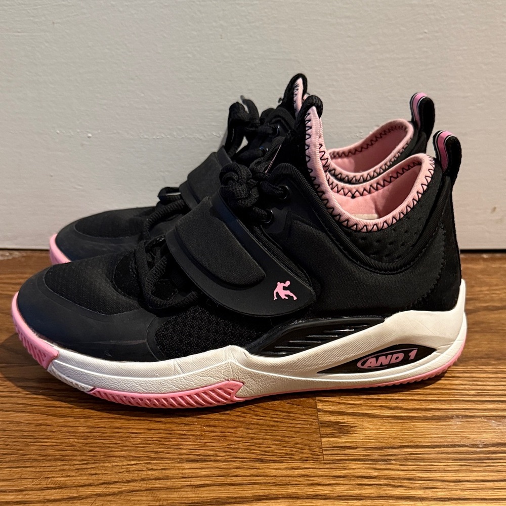 AND1 Kids Black Basketball Sneakers